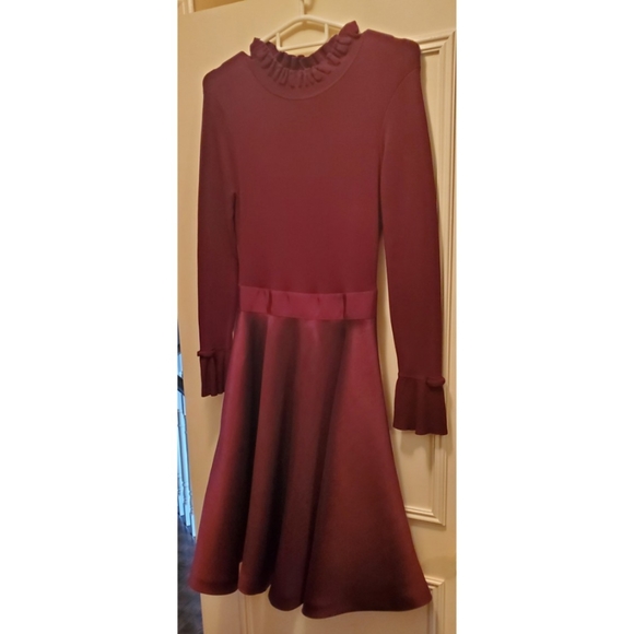 Ted Baker Maroon Dress - Picture 3 of 4